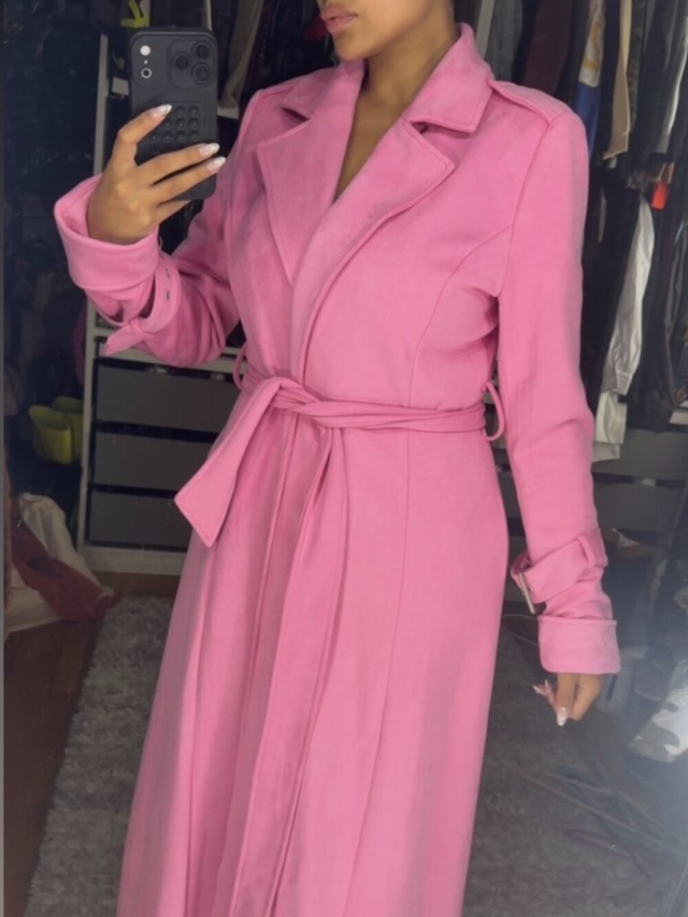 Fashion Nova Pink Suede Jacket M - Picture 8 of 8